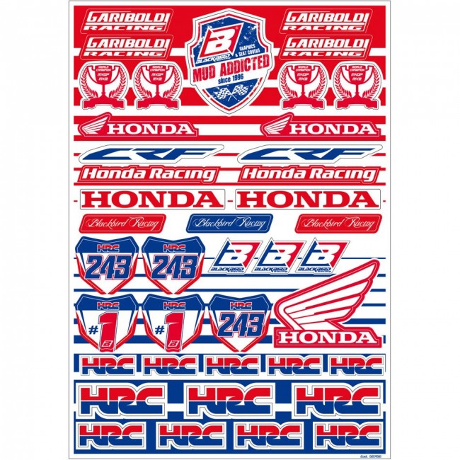 Plaque Métal Enseigne Honda racing HRC, garage moto déco