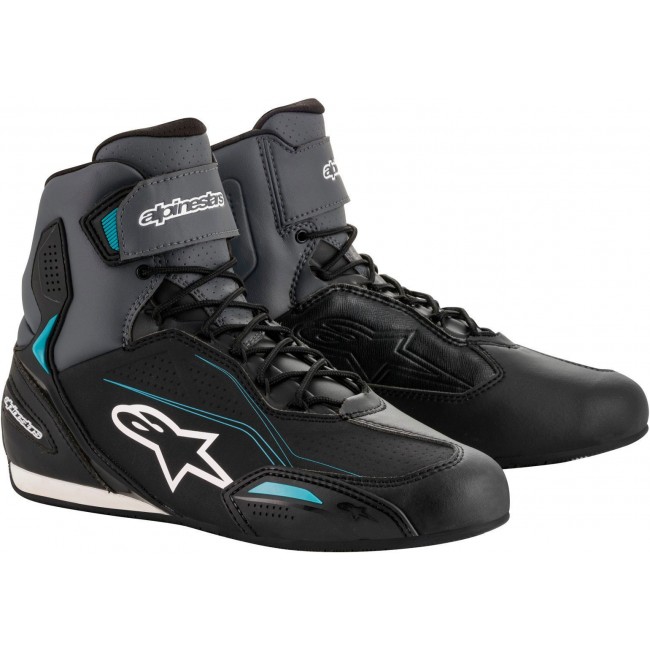 Alpinestars Chaussures Moto Stella Faster-3 - Noir/Gris Métallisé/Rose Pour Femme