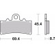 Plaquettes de frein avant BREMBO 07GR18SA