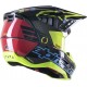 Casque cross Alpinestars S-M5 action noir/ bleu et jaune