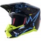 Casque cross Alpinestars S-M5 action noir/ bleu et jaune