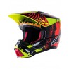 Casque cross Alpinestars S-M5 Solar Flare Rouge/ orange/ jaune et noir