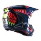 Casque cross Alpinestars S-M5 Solar Flare Rouge/ bleu et et noir