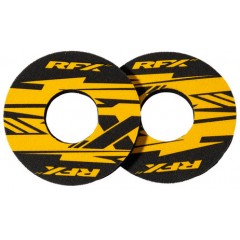Paire de donuts de poignée jaune RFX sport