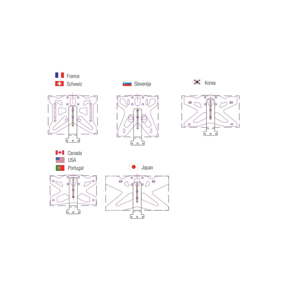 Catadioptre 132x13mm avec support