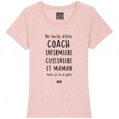 T-shirt femme coach infirmière maman