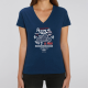 T-shirt lady chiné race bleu denim
