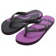 Tongue flip flops noir/violet