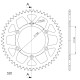 Couronne Aluminium Supersprox RAL-990 Noir