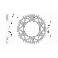 Couronne 15203 - 520 AFAM Alu Noir - 50