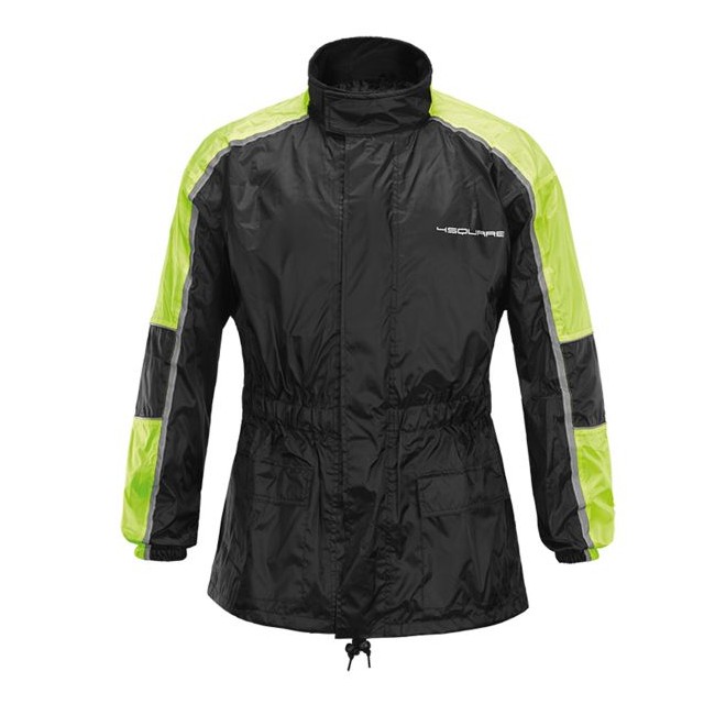 VESTE PLUIT NOIR JAUNE Moto and co
