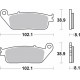 Plaquettes de frein avant Brembo 07HO30 SA métal fritté