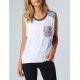 T-shirt Fox femme blanc et gris