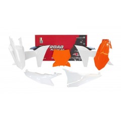 Kit plastiques RACETECH KTM 2023 Blanc/Orange