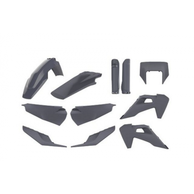 Kit plastique POLISPORT - Husqvarna TE/FE Gris