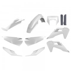 Kit plastique POLISPORT - Husqvarna TE/FE Blanc