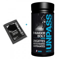 80 Lingettes nettoyantes THUNDERBOLT MOTO UNPASS