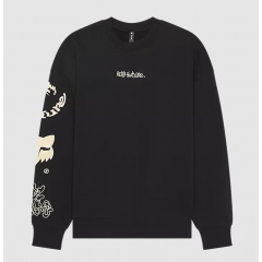 Sweat-shirt Hello Future Fox noir