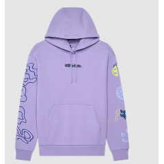 Sweat à capuche Hello Future Violet