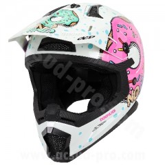 CASQUE CROSS ENFANT DONUTS NOEND BLANC