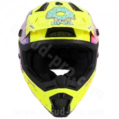 Casque cross enfant donuts noend jaune fluo