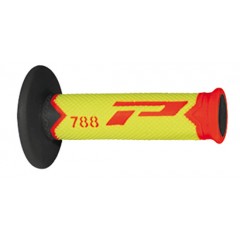 Poignées cross triple densité 788 Jaune et Rouge