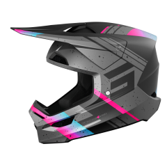 CASQUE SHOT FURIOUS MIRAGE BLEU / ROSE MAT