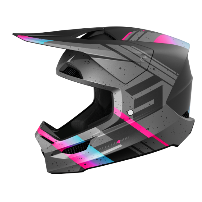 CASQUE SHOT FURIOUS MIRAGE BLEU / ROSE MAT