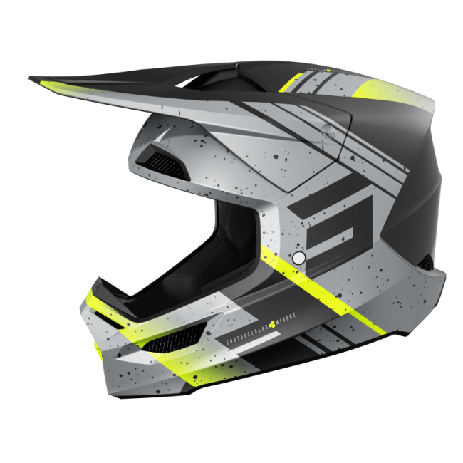 CASQUE SHOT FURIOUS MIRAGE GRIS / JAUNE