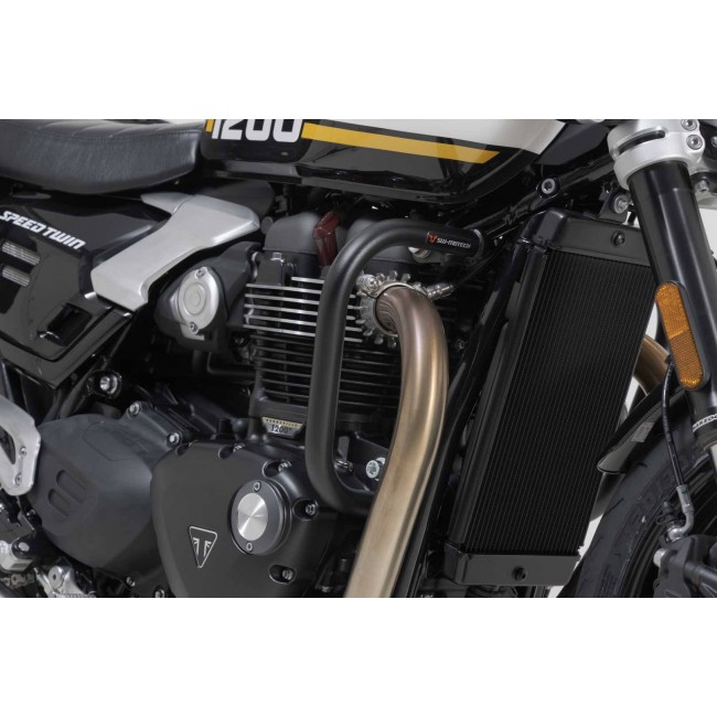 Lorababer Barres de Protection Moteur Gauche et Droite en Acier chromé compatibles avec T.riumph Bonneville Bobber Bonneville T100 T120 Street Twin Cup Thruxton 1200 /Thruxton R 2016-2020 (Chromé
