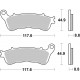 Plaquettes de frein arrière BREMBO 07HO57SP