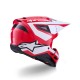 Casque Alpinestars SM3 Heat rouge blanc