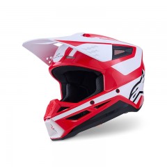 Casque Alpinestars SM3 Heat rouge blanc