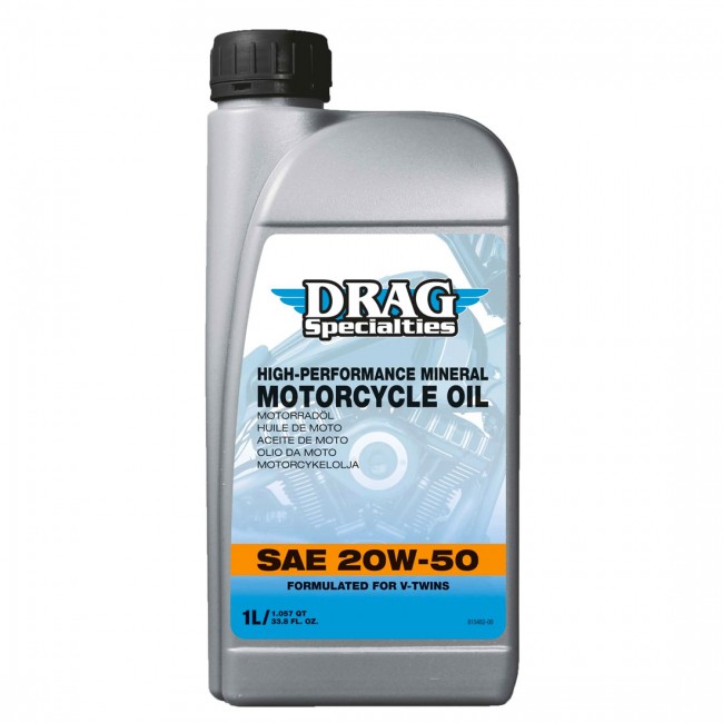 Huile moteur 20W50 MINERALE 1L - DRAG SPECIALTIES