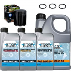 Pack vidange complet Harley M8 - Mineral - Noir