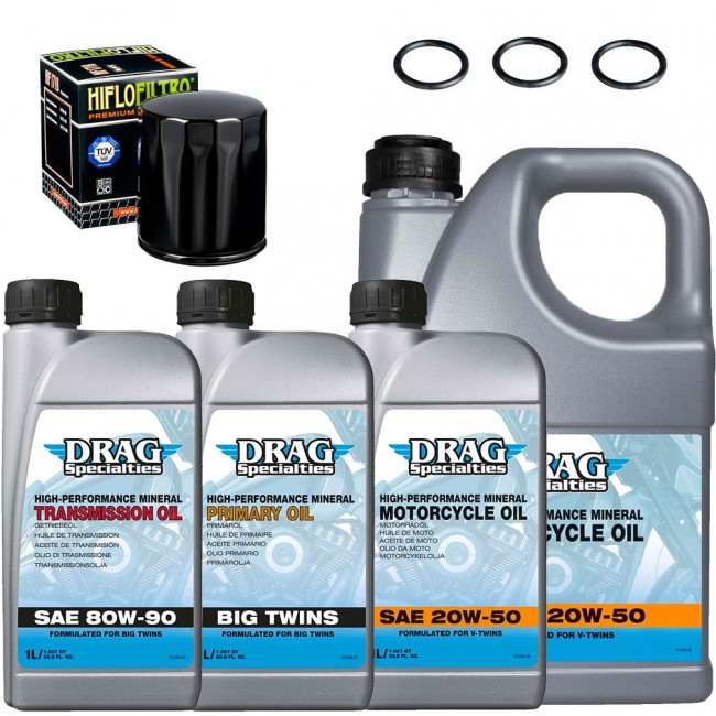 Pack vidange complet Harley M8 - Mineral - Noir