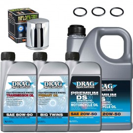 Pack vidange complet Harley M8 - Synthétique - Chrome