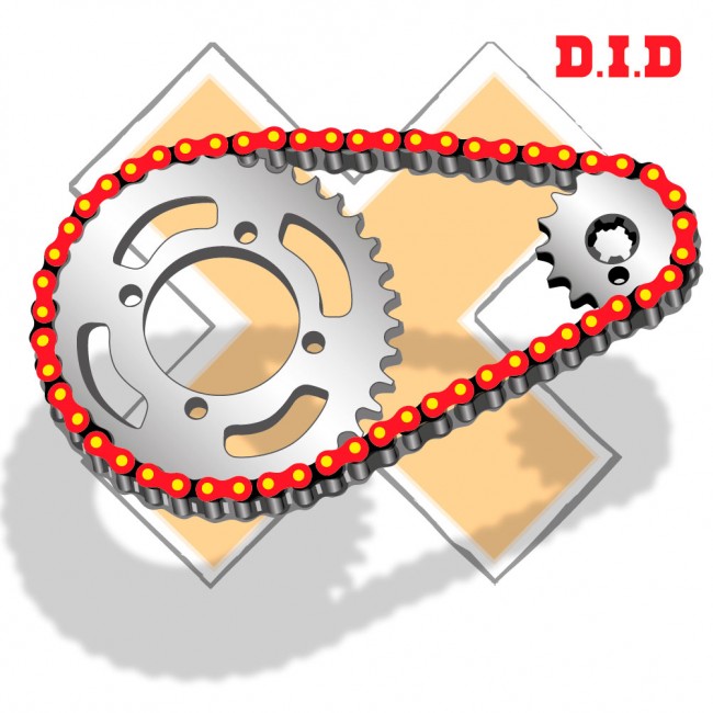 Kit Chaine DID HYOSUNG GF125 1999 à 2005