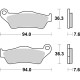 Plaquettes de frein arrière BREMBO 07BB04SP