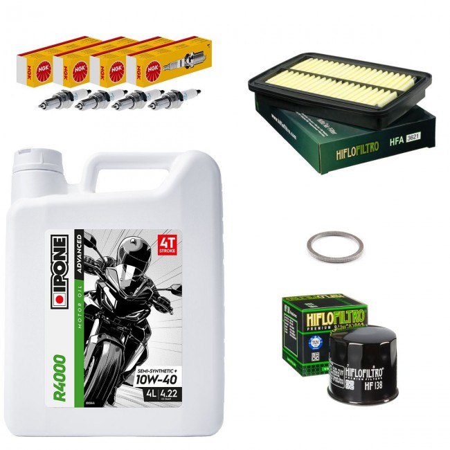 Kit entretien révision Suzuki 650 Bandit 2007 à 2016 - Ipone R4000 Kit entretien révision Suzuki 650 Bandit 2007 à 2016 - Ipone R4000
