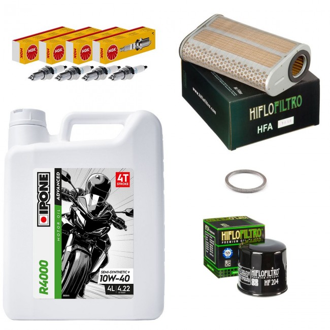 Kit entretien révision Honda 600 Hornet 2007 à 2014 - Ipone R4000