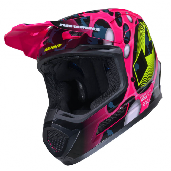 Casque kenny graphique + pop rose