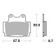 Plaquettes de frein arrière BREMBO 07YA12SP