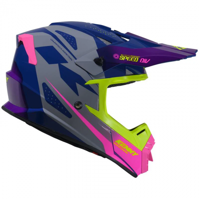 Casque Kenny Track Graphic Speed violet/rose