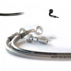 Durite de frein Aviation SPEEDBRAKES Yamaha MT07 2014 à 2020 Carbone / Raccord Noir