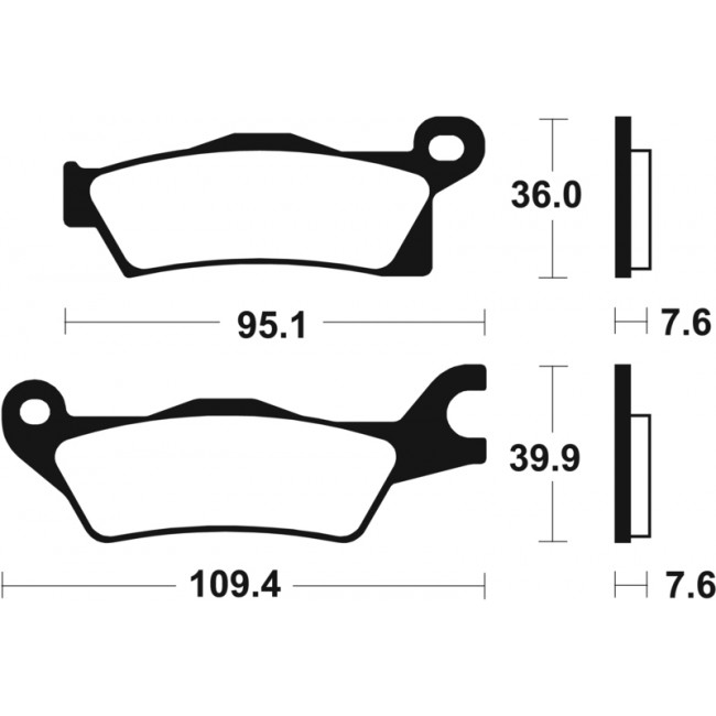 Plaquettes de frein TECNIUM MX/Quad métal fritté - MO410