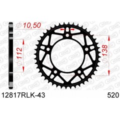 Couronne AFAM Acier 12817RLK - 520 - 43 dents