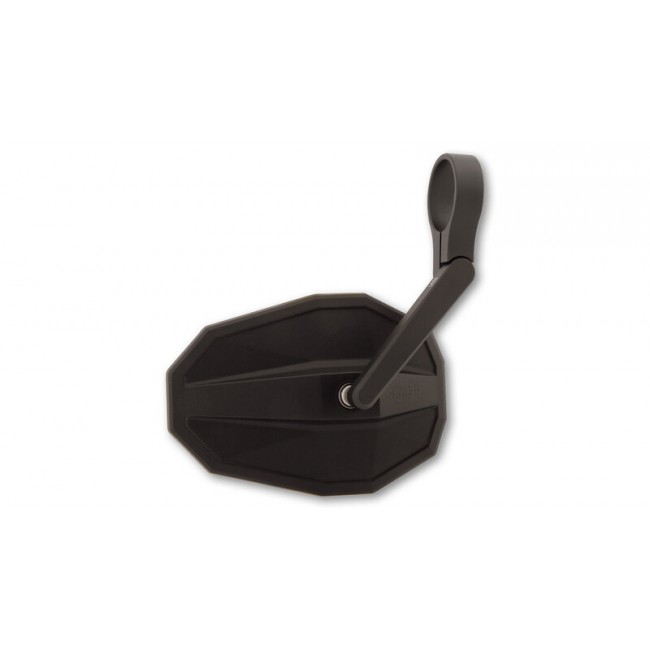 Rétroviseur d'embout de guidon HIGHSIDER smart Straight court - noir