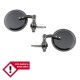 Rétroviseur d'embout de guidon HIGHSIDER smart rond - noir