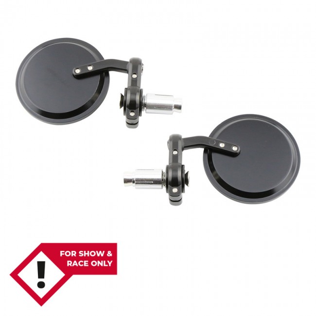 Rétroviseur d'embout de guidon HIGHSIDER smart rond - noir
